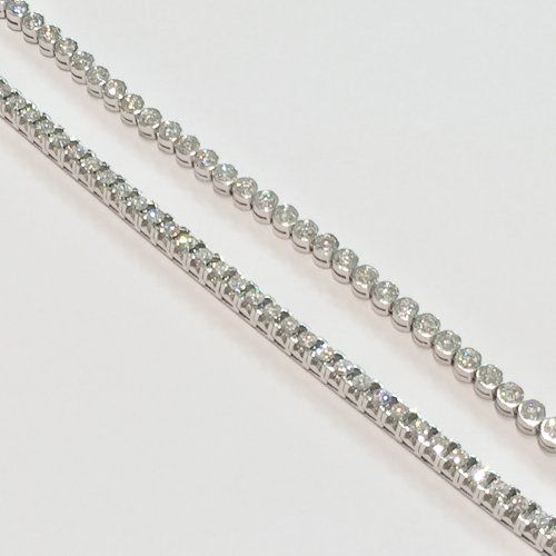 Pulseras de oro blanco y diamantes