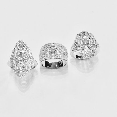 ortija Art Deco en oro blanco y diamantes ||  PVP desde 980 €