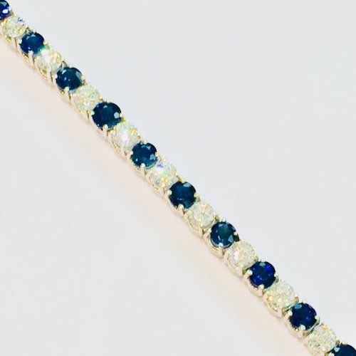 Pulsera Riviere en oro blanco