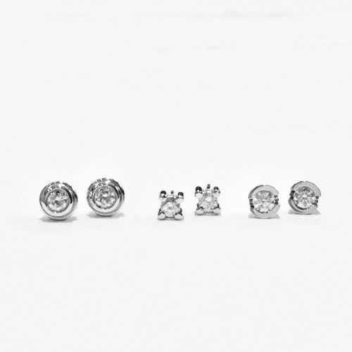 Pendientes en oro blanco y diamantes